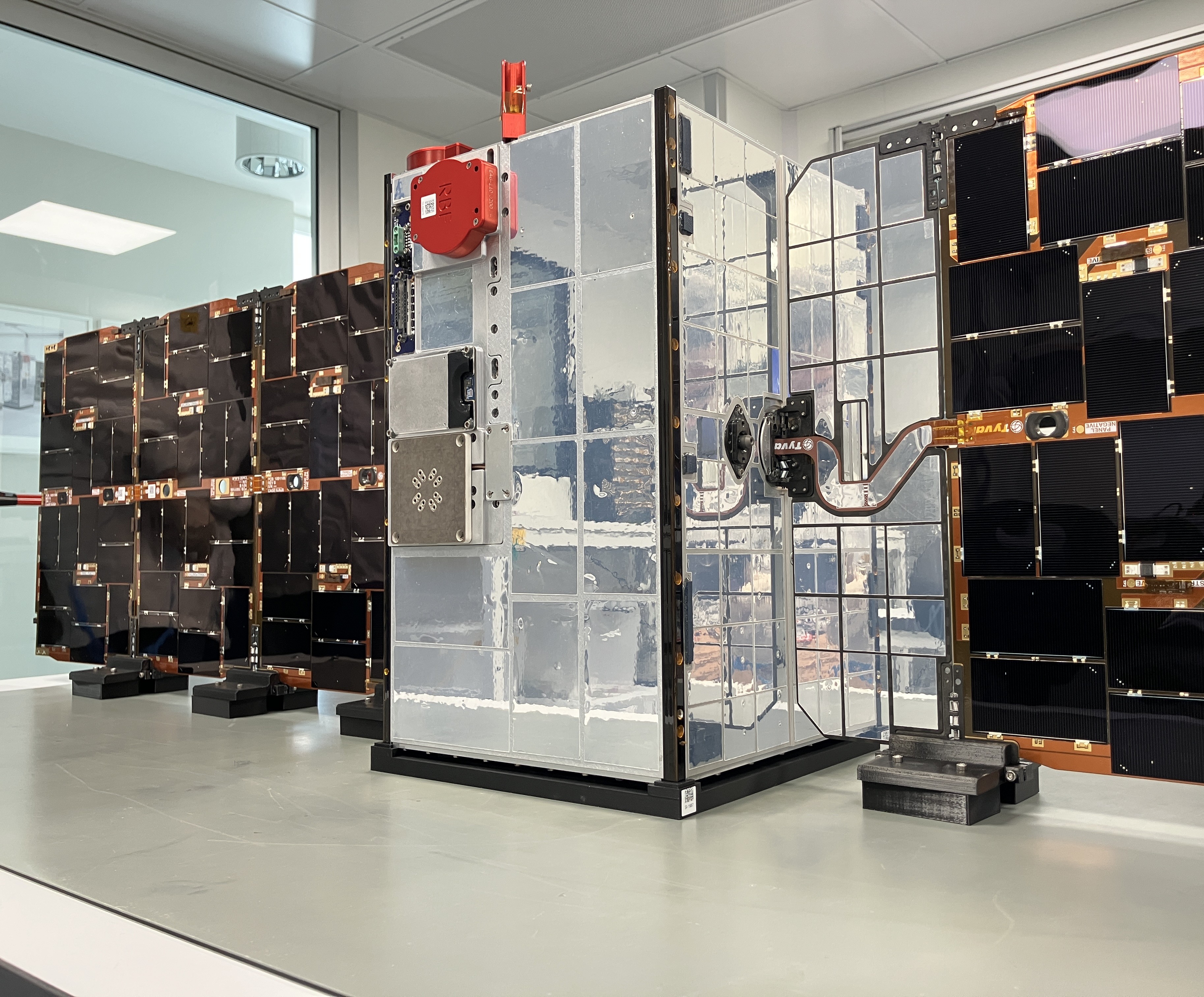 The LIDE satellite in the cleanroom ahead of launch. Image credit: Tyvak International