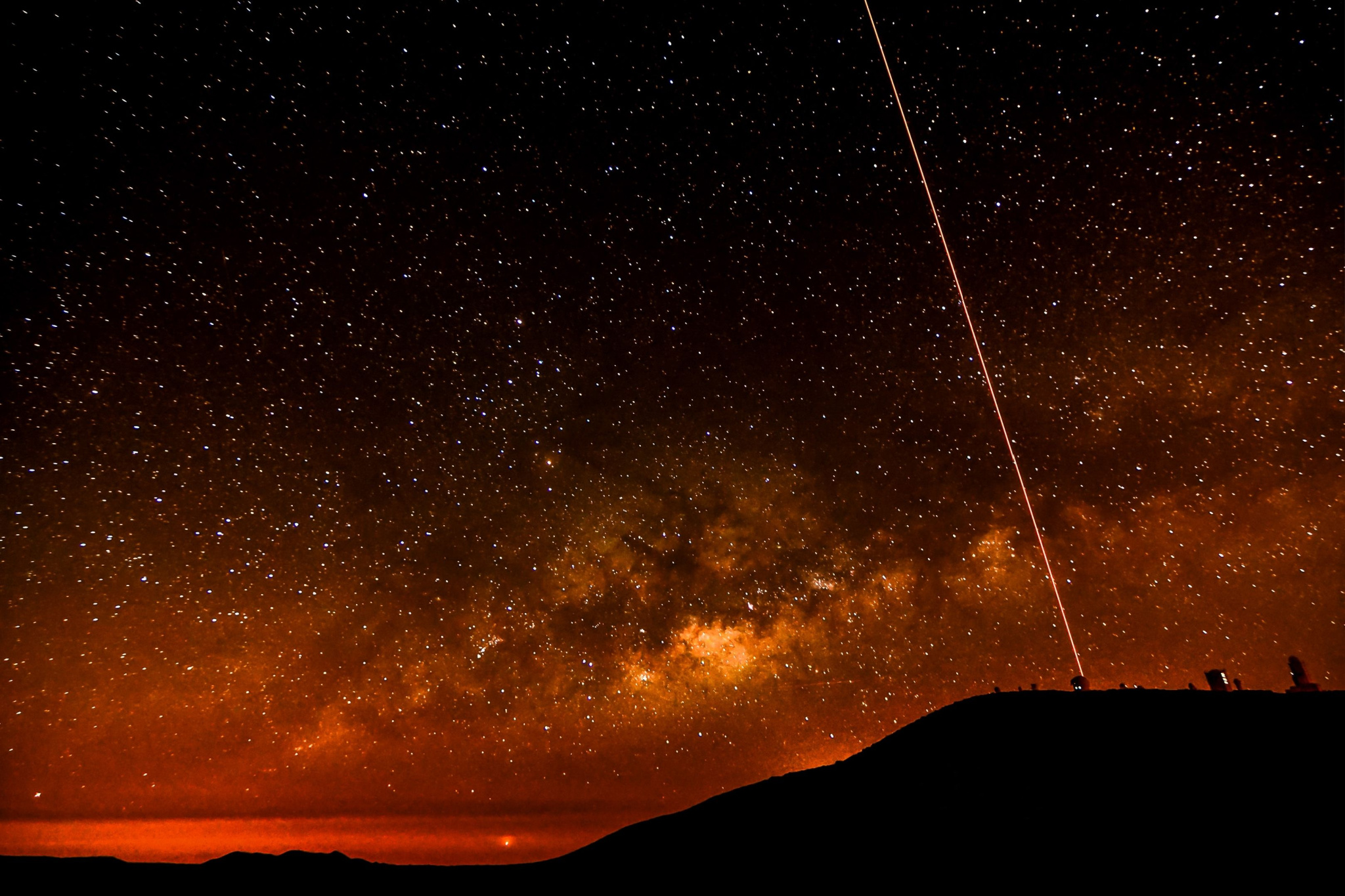Optical instrumentation on a starry background