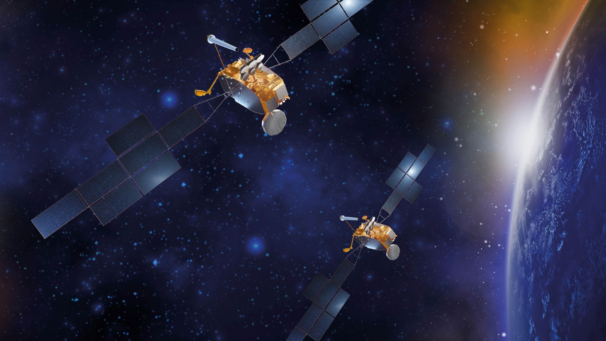An artist's impression of SpainSat Next Generation I in orbit. Image credit: Airbus Defence and Space