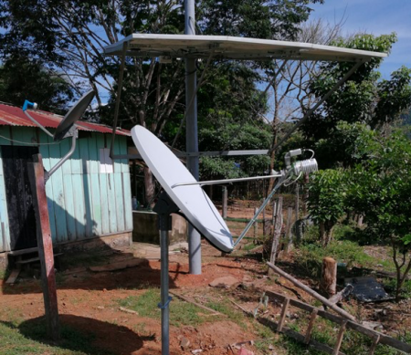 User terminal installed in rural Colombia 