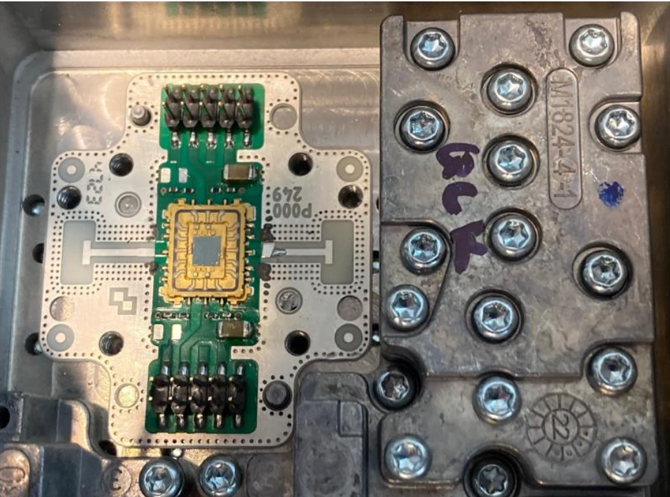 Photograph of the PCB integrated into the XRJ housing