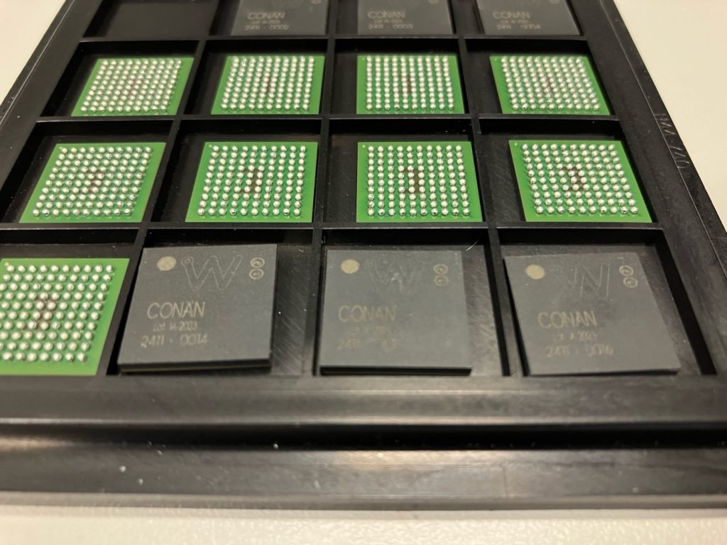 A set of CONAN ASIC chips